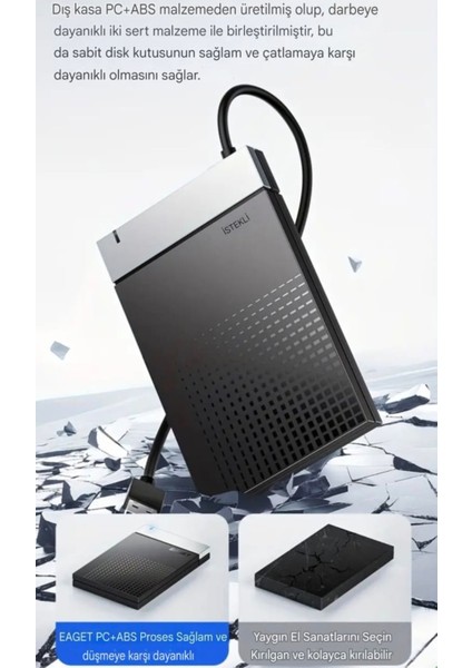 CE50 Usb 3.0 SSD SATA HDD Kutusu 6Gbps Hızlı Yeni Nesil Son Teknoloji