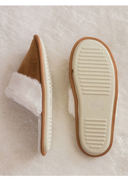 Ev Terliği Taba Yünlü Peluş Ev Terliği (Supeluş) Kaymaz Ses Çıkarmaz Taban fırsatları