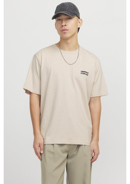 Jorvesterbro Back Tee Ss Crew Neck Krem