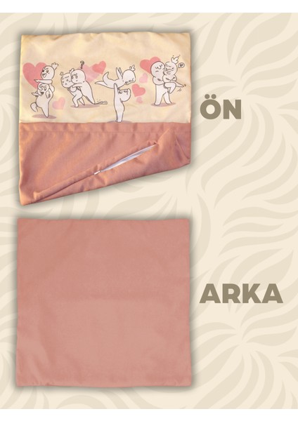 Kırlent Kılıfı Cepli ve Baskılı 45 x 45 cm Love/sevgililer Günü fiyatları