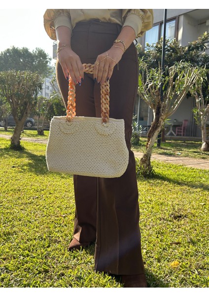 El Yapımı Motifli Makrome Omuz Çantası "motifia" fiyatları