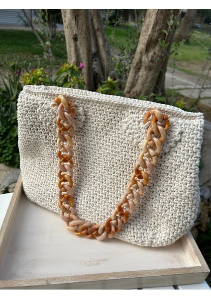 El Yapımı Motifli Makrome Omuz Çantası "motifia" modelleri