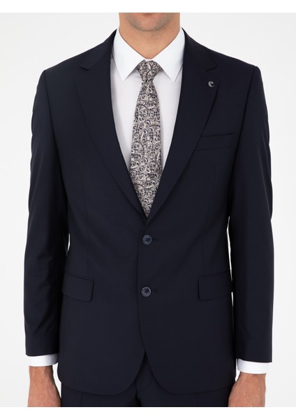 Erkek Lacivert Slim Fit Takım Elbise 50298106-VR033