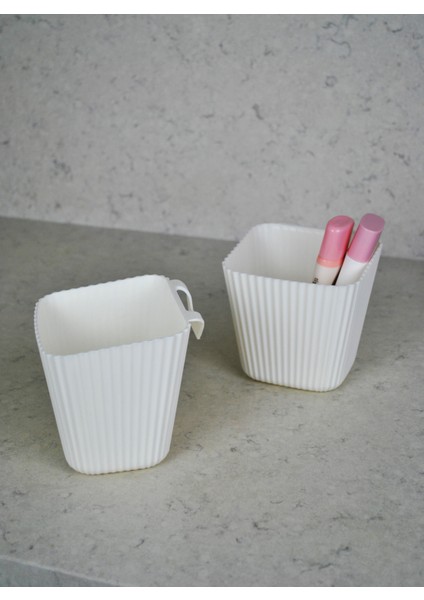 2 Adet Asılabilir Çok Amaçlı Mini Organizer Kutu & Makyaj Banyo Mutfak Düzenleyici 11 x 11 x 10 cm Beyaz fiyatları