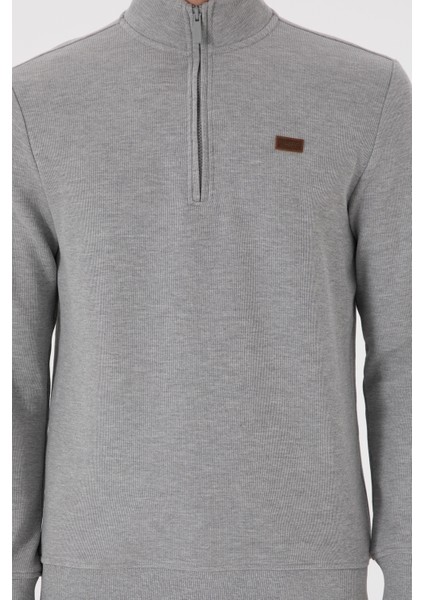 Erkek Gri Melanj Sweatshirt 50298243-VR086