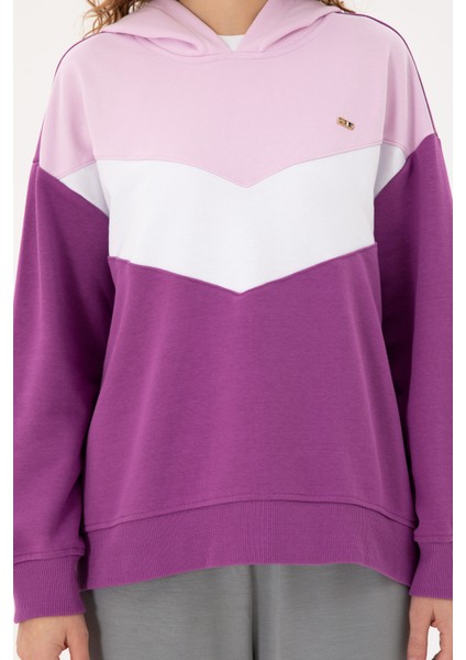 Kadın Menekşe Sweatshirt 50297376-VR037