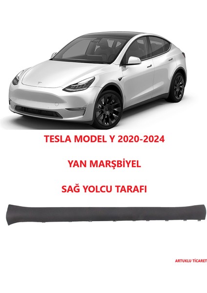 Tesla Model Y 2020-2024 Yan Marşbiyel Sağ Yolcu Tarafı