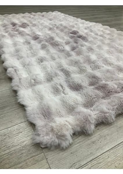 Renkli Bubble Tavşan Tüyü Ithal Kaymaz Yumuşak Tüylü Tona Ton Pembe modelleri