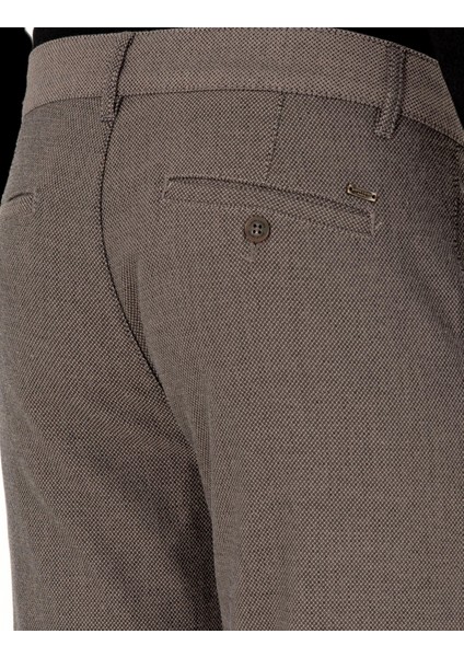 Erkek Kahverengi Slim Fit Kanvas Pantolon 50299527-VR029