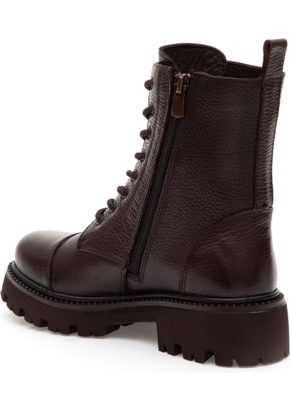 Kadın Kahverengi Bağcıklı Deri Bot 50300069-VR029