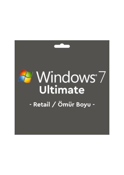 Windows 7 Ultimate Retail Key 32&64 Bit Lisans Anahtarı Ömür Boyu