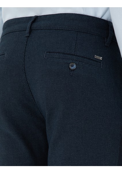 Erkek Lacivert Slim Fit Kanvas Pantolon 50299558-VR033