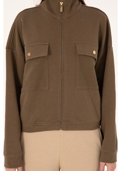 Kadın Haki Sweatshirt 50299001-VR027
