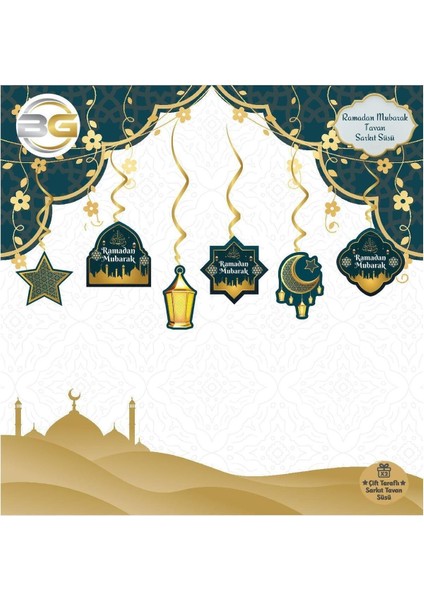 Ramazan Süslemesi Tavan Sarkıt Süs 6 Lı