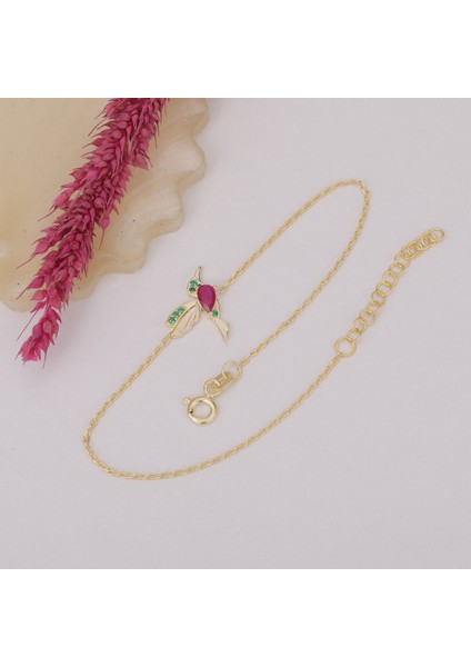 925 Ayar Gümüş Renkli Taşlı Arı Kuşu Bileklik modelleri