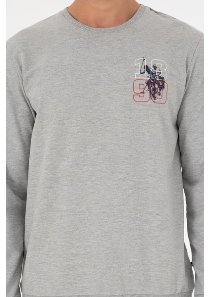 Erkek Gri Melanj Pijama Takım 50301716-VR086