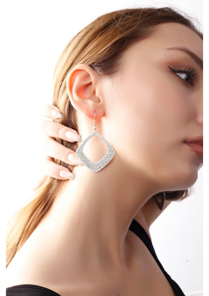 Matya Antik Gümüş Kaplama Sallantılı Küpe modelleri