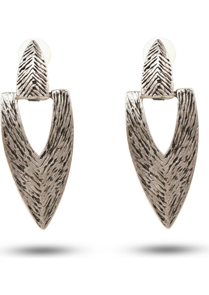 Matya Antik Gümüş Kaplama Çivili Küpe indirimleri