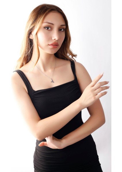 Matya Rodyum Renk Kaplama Y Harfi Kolye modelleri