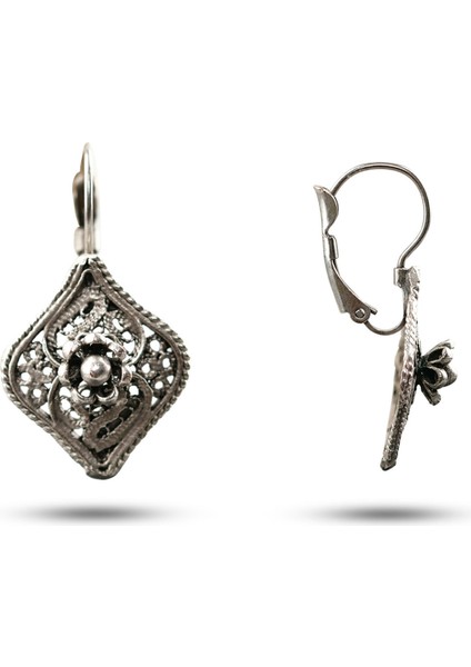 Matya Antik Gümüş Kaplama Sallantılı Küpe indirimleri