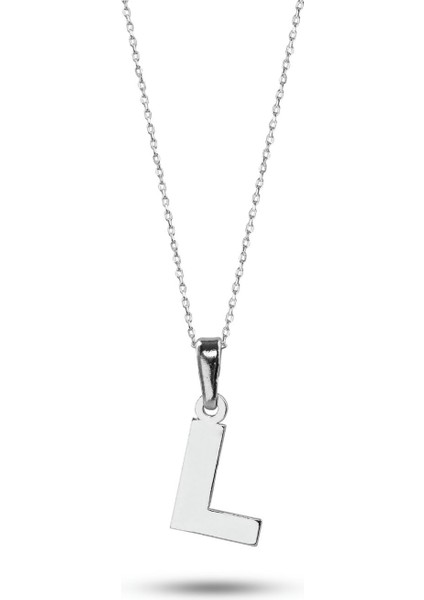 Matya Rodyum Renk Kaplama L Harfi Kolye fırsatları