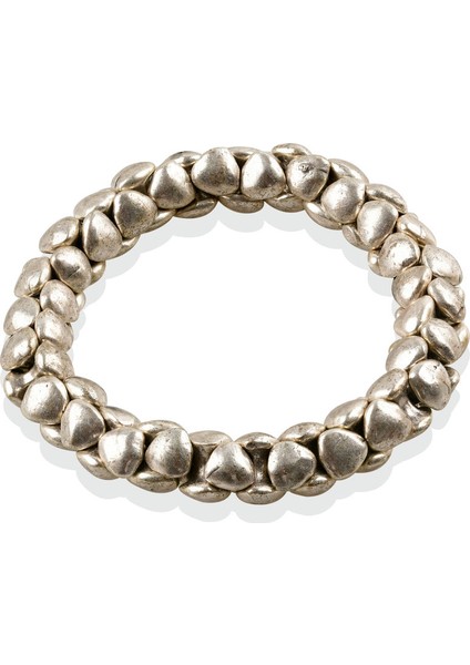 Matya Antik Gümüş Kaplama Lastikli Bohem Model Bileklik indirimleri