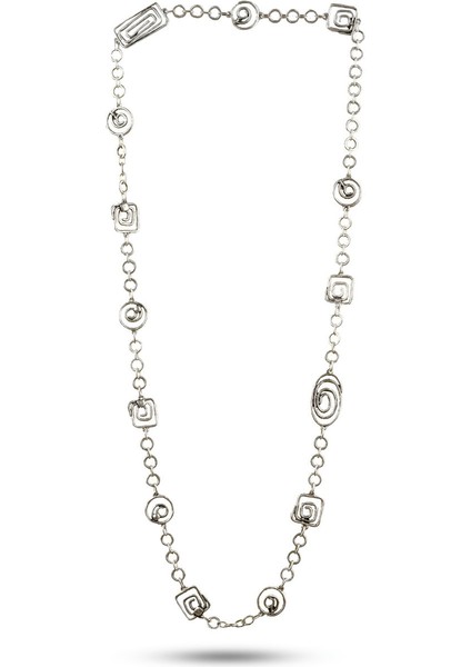 Matya Antik Gümüş Kaplama Uzun Kolye indirimleri