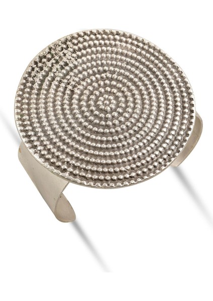 Matya Antik Gümüş Kaplama Ayarlanabilir Açık Bant Geometrik Model Bileklik indirimleri