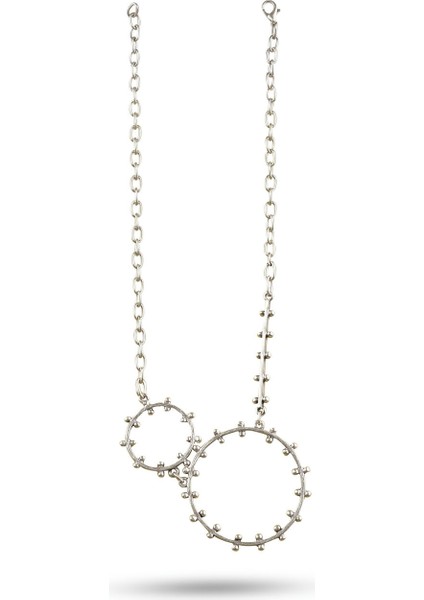 Matya Antik Gümüş Kaplama Halkalı Kolye fırsatları