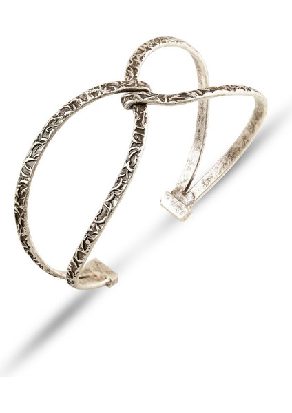 Matya Antik Gümüş Kaplama Ayarlanabilir Açık Bant Gemici Düğümü Bileklik indirimleri