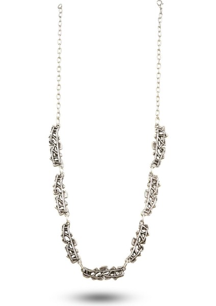 Matya Antik Gümüş Kaplama Etnik Kolye indirimleri