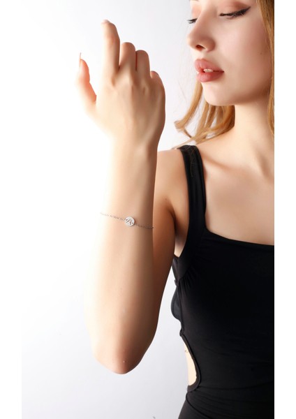 Matya Rodyum Renk Kaplama A Harfi Bileklik fırsatları