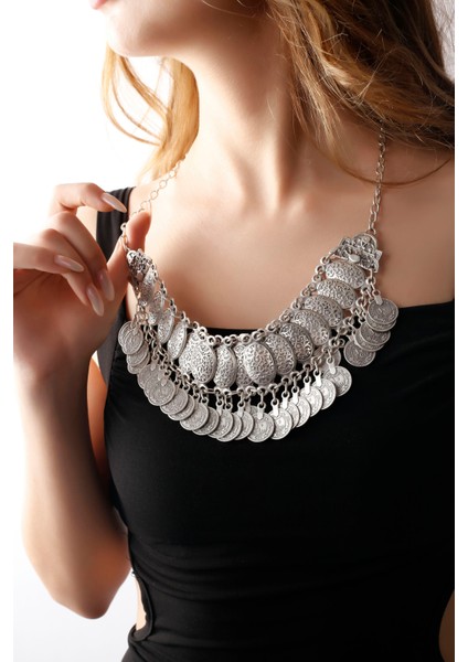 Matya Antik Gümüş Kaplama Bohem Kolye fiyatları