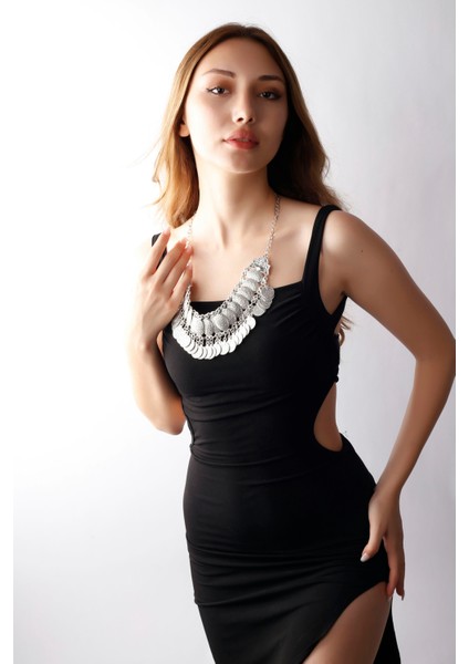 Matya Antik Gümüş Kaplama Bohem Kolye modelleri