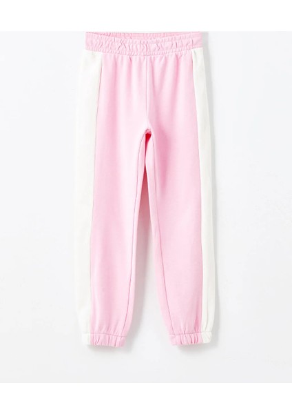 Kids Pembe Leylak Polo Yaka Barbie Baskılı Kız Çocuk Eşofman Takım