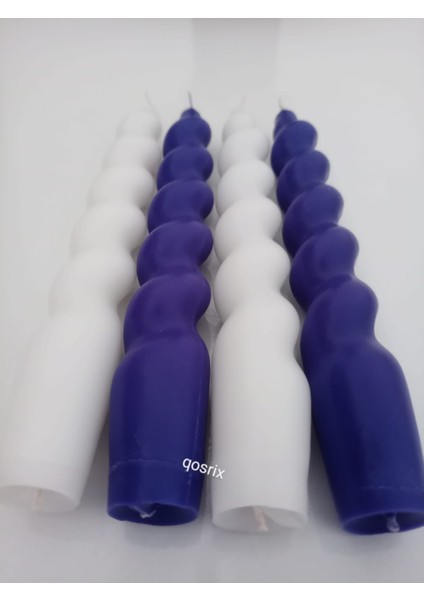 4'lü Beyaz Mor Italyan Burgulu Şamdan Soya Mumu Doğal Kokulu Uzun Çubuk Konik Burgu Spiral Mum fiyatları