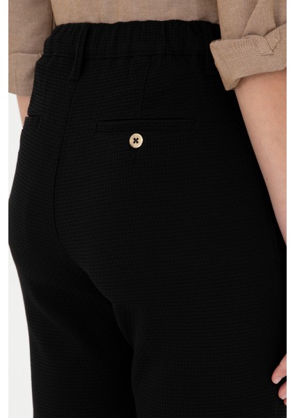 Kadın Siyah Pantolon (Kanvas-Chino) 50298544-VR046
