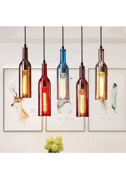 4W Wintage Rustik LED Ampul 2500K E27 Duy Lambam Amber Çubuk Cam Sarı Işık Retro Filament Tüp Ampul 6 Adet