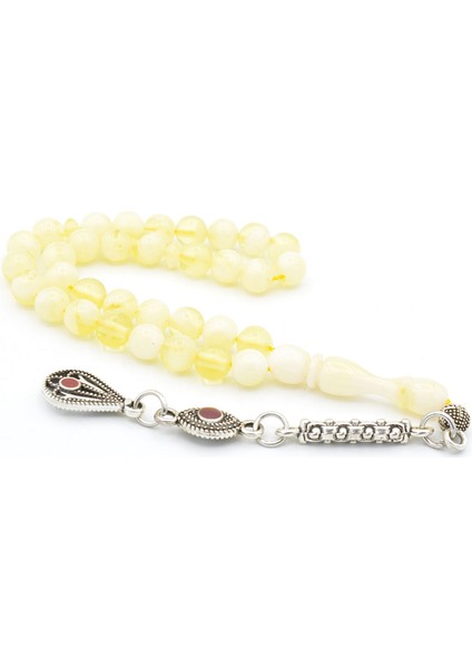 Küre Kesim Küçük Boy Beyrut Damla Kehribar Tesbih 6 mm