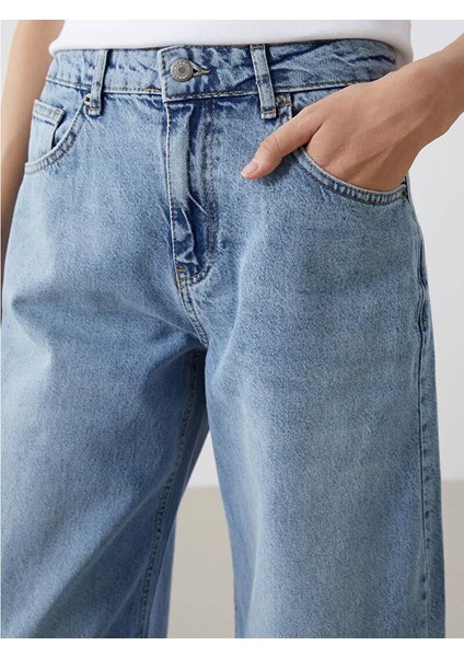 Lcw Jeans Indigo Balloon Fit Kadın Jean Pantolon fırsatları