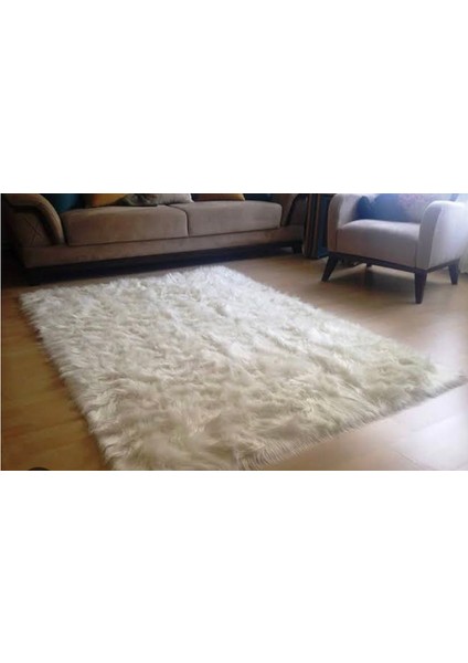 Armada Kürk halı, 80x150 ebat, Krem renk.