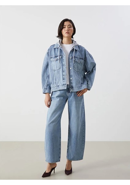 Lcw Jeans Indigo Balloon Fit Kadın Jean Pantolon