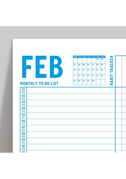 2025 Aylık Planlayıcı Duvar Takvimi, A4, Alışkanlık Takipçisi,yapılacaklar Listesi, Monthly Wall Planner Calendar, Habbit Tracker, To Do List