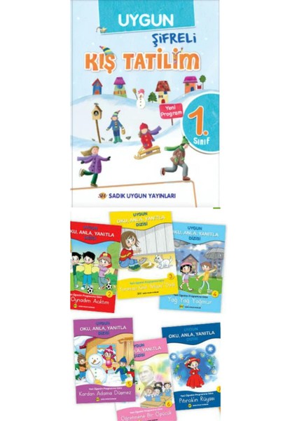 (Sınıf: 1) Kış Tatili Kitabı / 6 Adet Okuma - Anlama ve Yanıtlama Öykü Kitabı