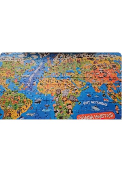 Dünya Kültür Haritası Puzzle Yapboz - 260 Parça modelleri