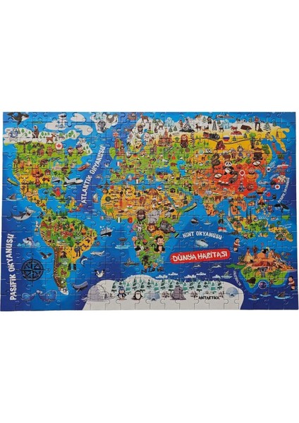 Dünya Kültür Haritası Puzzle Yapboz - 260 Parça indirimleri