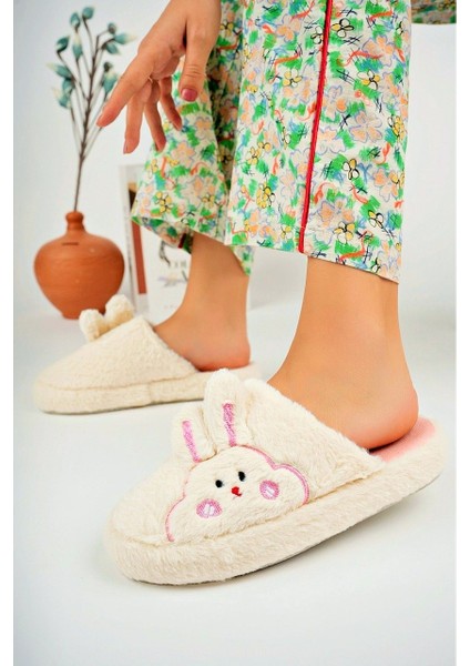 Ev Terliği Kaymaz Taban Tavşan Figürlü Peluş Yumuşacık Yünlü Ev Terliği Çeyizlik ve Gündelik fiyatları