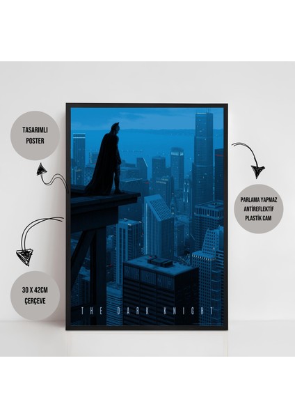 Batman The Dark Knight Movie Film Çerçeveli Poster Tablo Yüksek Kalite Dekorasyon Tablo