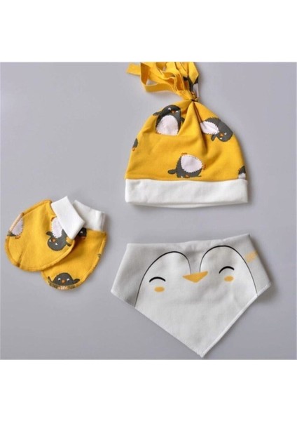 Erkek Bebek Sarı Hello Sevimli Penguen Zıbın Takım 5 'LI-15395 fiyatları
