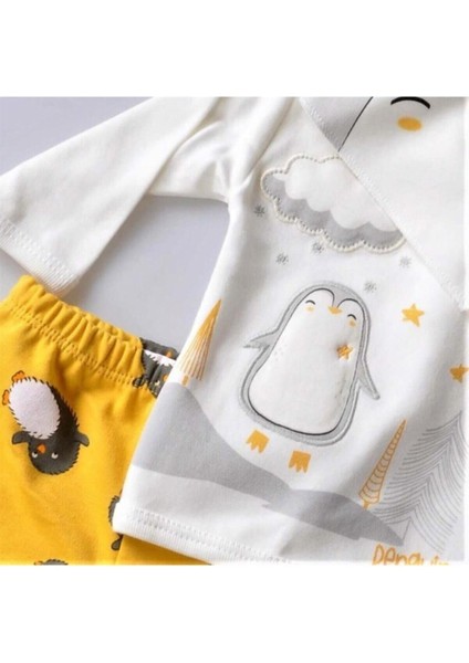 Erkek Bebek Sarı Hello Sevimli Penguen Zıbın Takım 5 'LI-15395 indirimleri
